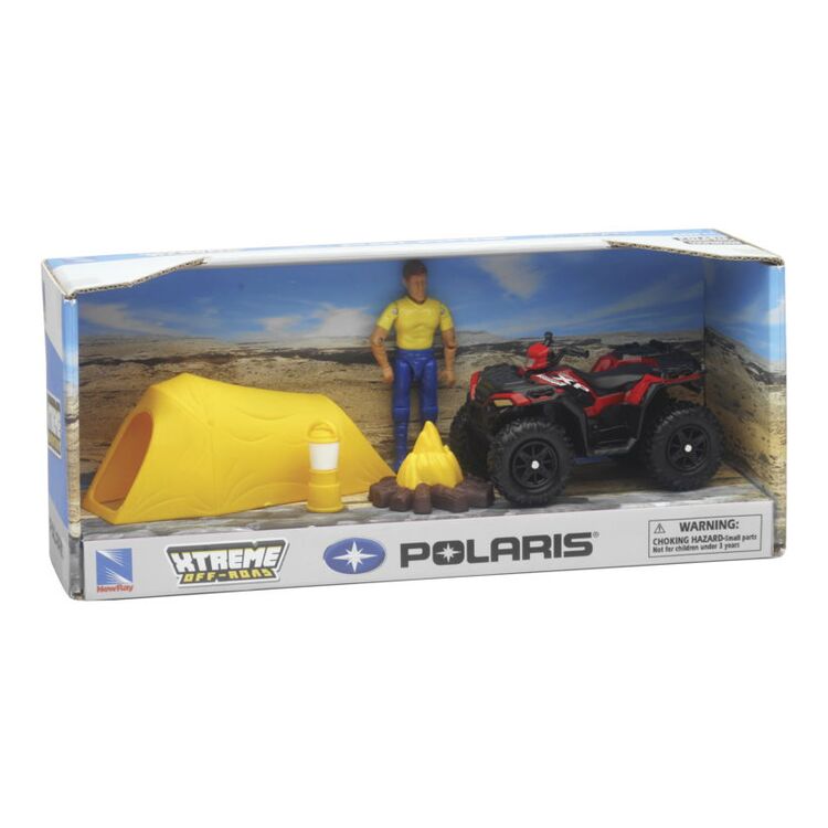 New Ray Toys Camper with Sportsman XP 1000 1:18 Model