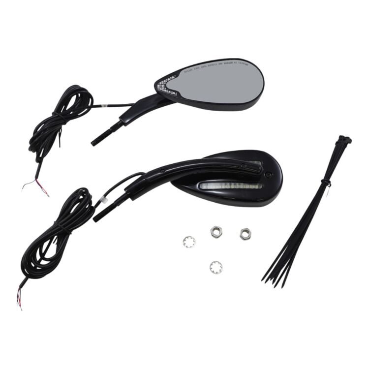 Custom Dynamics Run / Brake / Turn LED Mirrors Cycle Gear