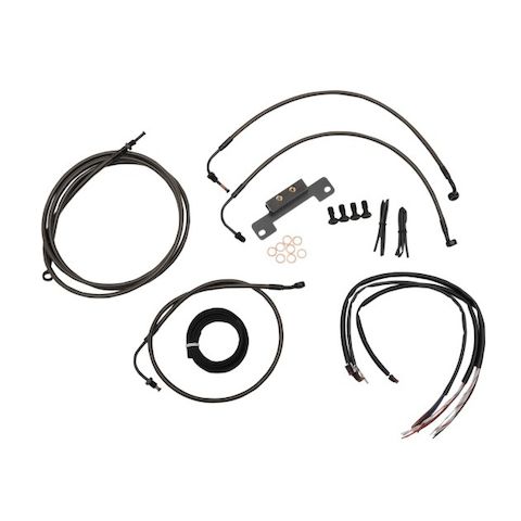 LA Choppers Plug And Play Handlebar Cable Brake Line And Wire Kit For Harley Touring w/ABS 2021-2024