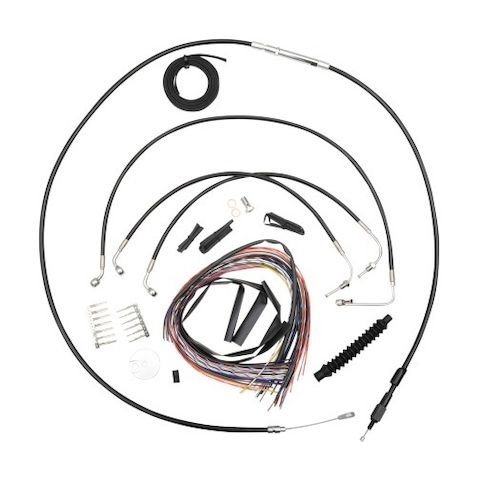 LA Choppers Handlebar Cable Brake Line And Wire Kit For Harley Dual Disc Softail W/ABS 2018-2024