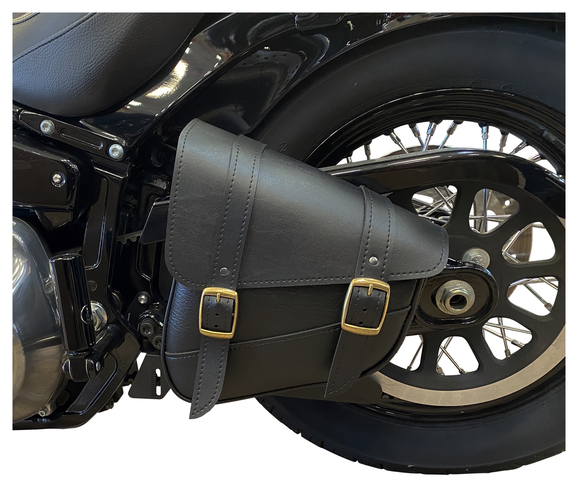 Willie Max Brass Monkey Swing Arm Bag For Harley Softail 1984
