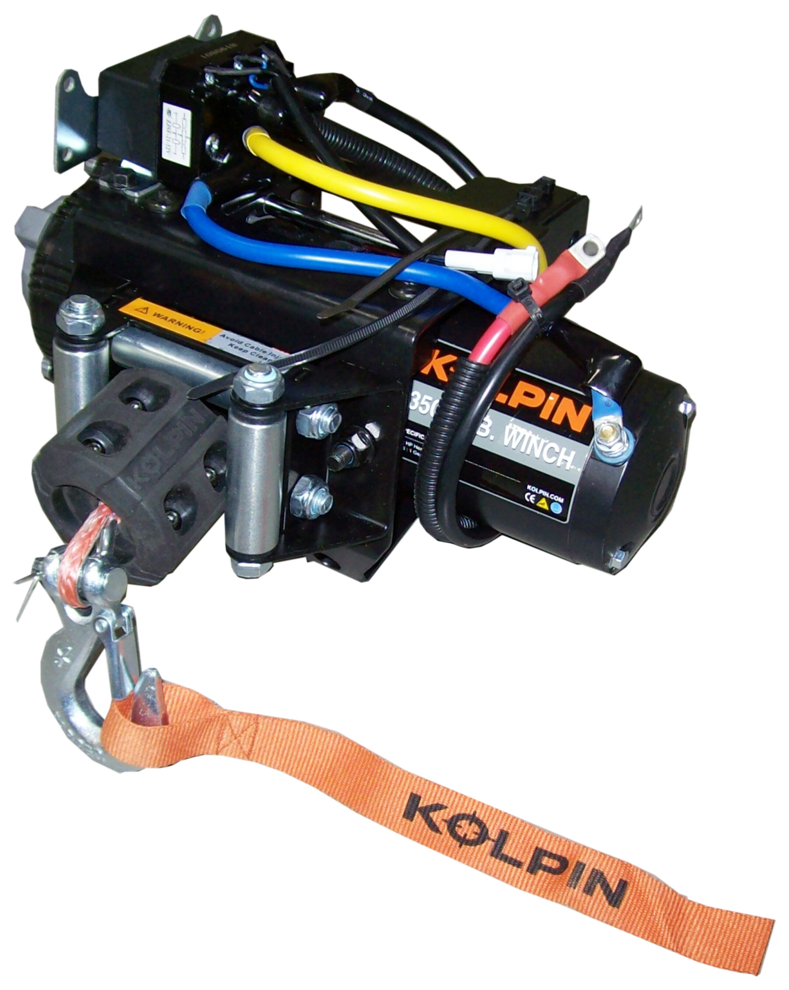 Kolpin Outdoors Quick Mount Synthetic Cable Winch 3500lb Cycle Gear