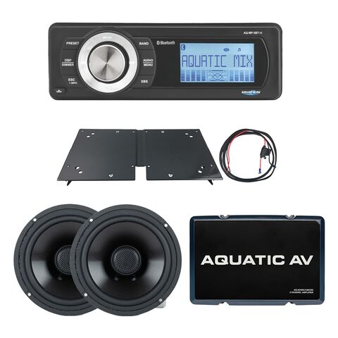 Aquatic AV Premium Sport Speaker And Amp Kit For Harley FLH 1998-2013