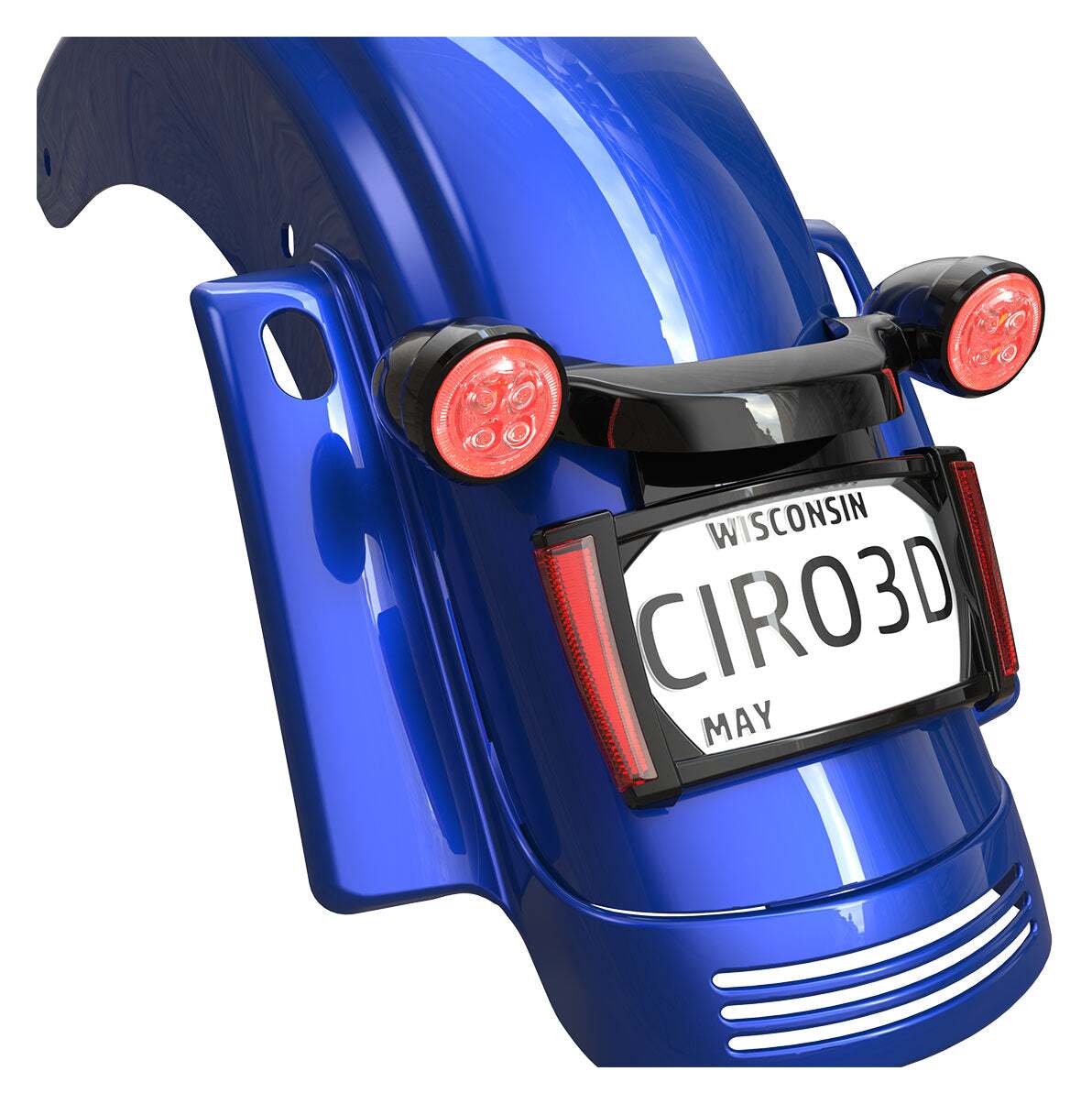 Ciro LED Lighted License Plate Frame For Harley Touring 2014-2025