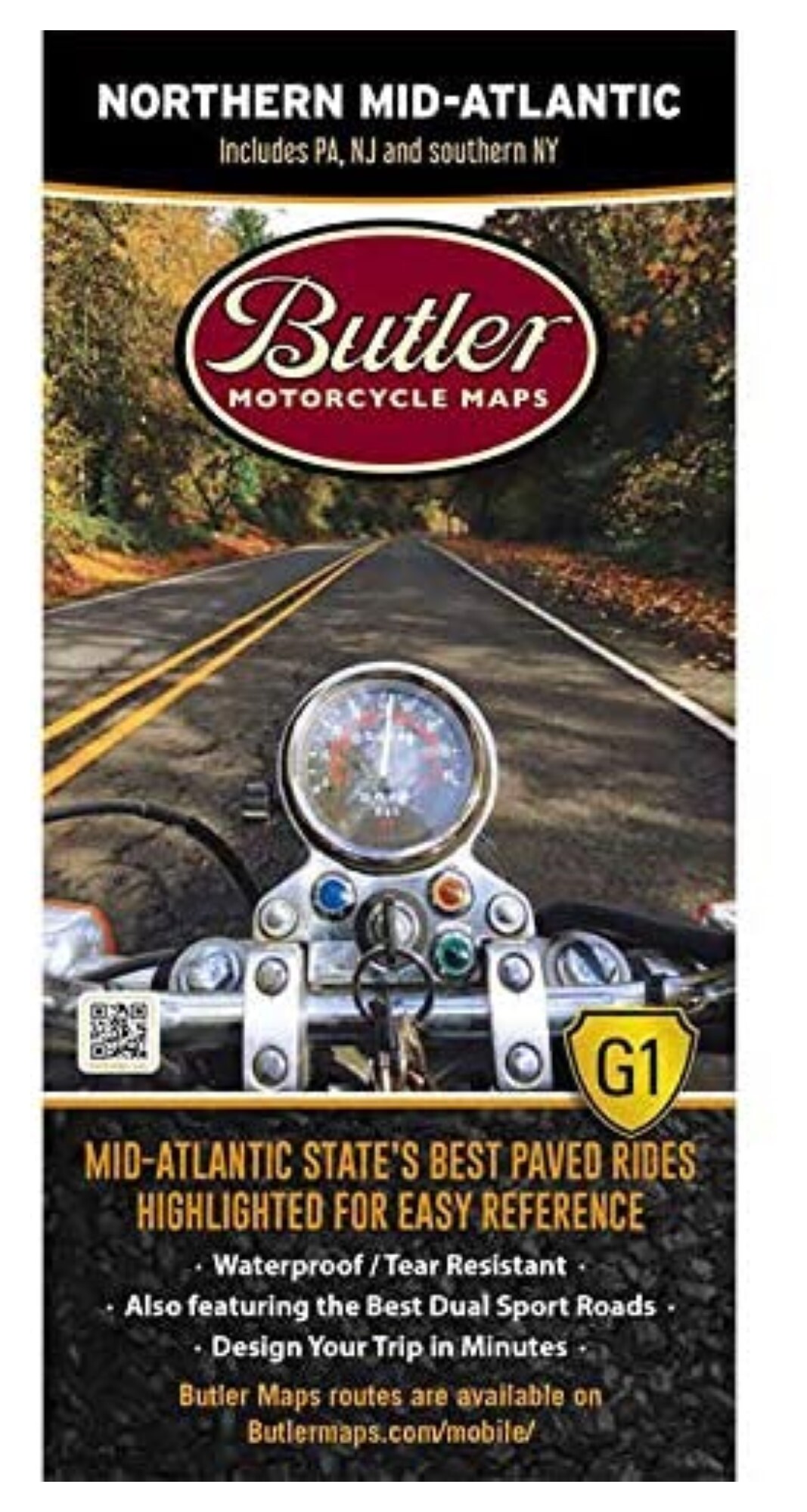 Butler Maps Northern Mid-Atlantic G1 Map - Cycle Gear