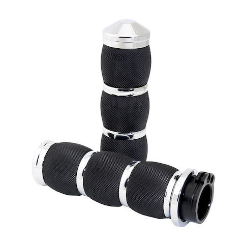 Avon Air Cushion Smooth Grips For Harley With Dual Cable Throttle
