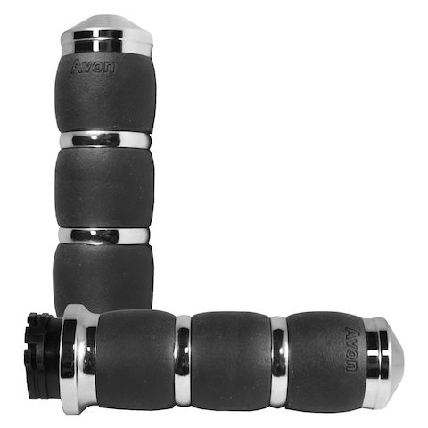 Avon Velvet Air Cushion Smooth Grips For Harley With Dual Cable Throttle
