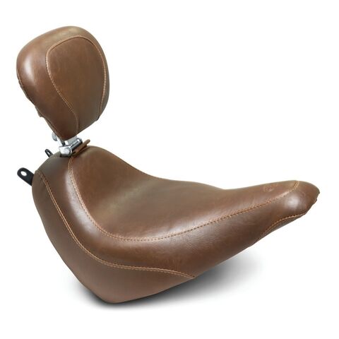 Mustang Wide Tripper Smooth Solo Seat For Harley Softail Heritage / Deluxe 2018-2026