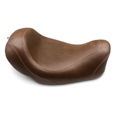 Mustang Wide Tripper Smooth Solo Seat For Harley Dyna Fat Bob 2014-2017