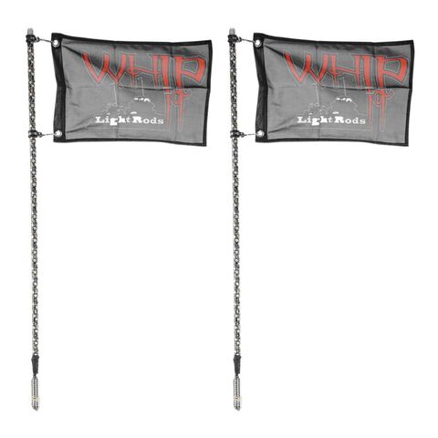 Whip It Black RGB Remote Light Rod Set