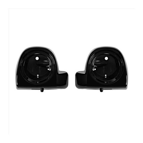 HogWorkz Vented Lower Fairing Speaker Pod Mounts For Harley Touring 2014-2024 Vivid Black [Previously Installed]