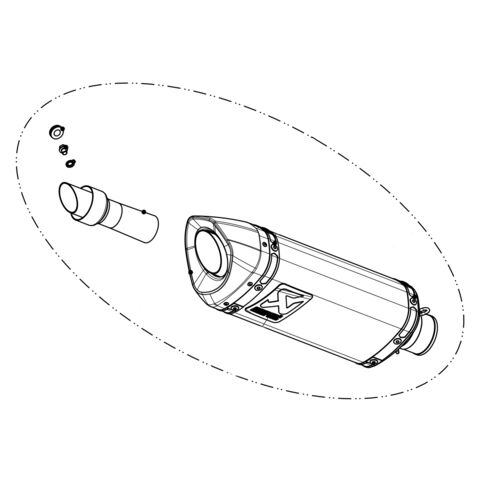 Akrapovic Replacement Muffler Yamaha R3 2015-2024