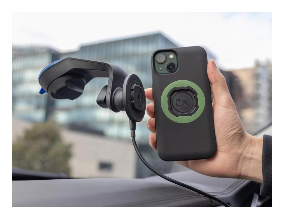 Wireless Charging Quad Lock Drive Mount Quad Lock MAG Wireless Charging  Head Cycle Gear