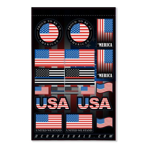 D'COR Visuals USA Sticker Sheet