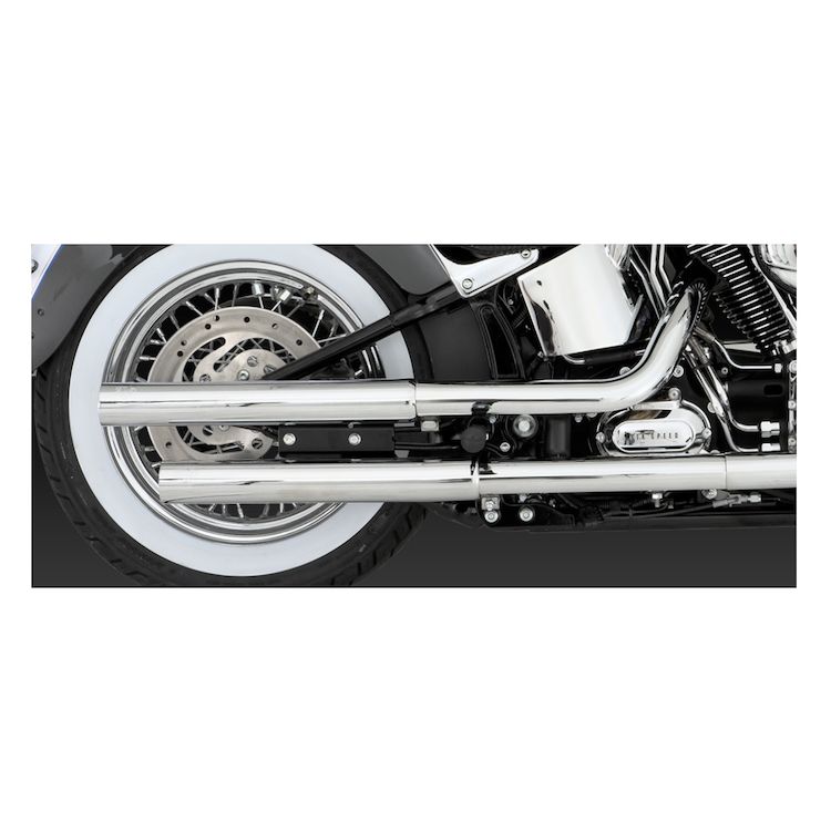 Vance & Hines PCX 2 1/2" Straightshot Slip-On Mufflers For Harley Deluxe / Slim 2007-2017