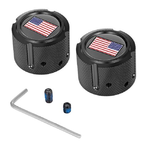 Figurati Designs Front Axle Nut Covers for Harley 2002-2026