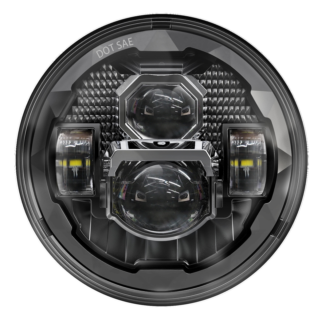 PathfinderLED Rugged Ultra View 7" LED Headlight For Harley 19942022