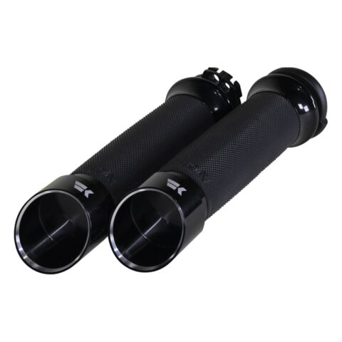 Khrome Werks Edge Custom Contour Grips For Harley With Dual Cable Throttle