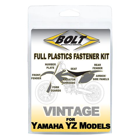 Bolt Hardware Full Plastics Fastener Kit Yamaha 125cc-490cc 1987-1990