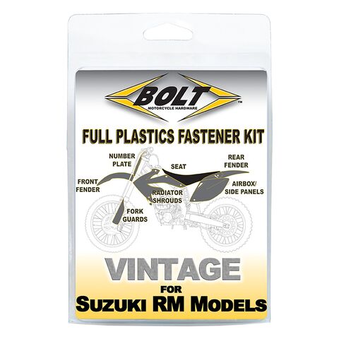 Bolt Hardware Full Plastics Fastener Kit Suzuki RM125 / RM250 1989-1992