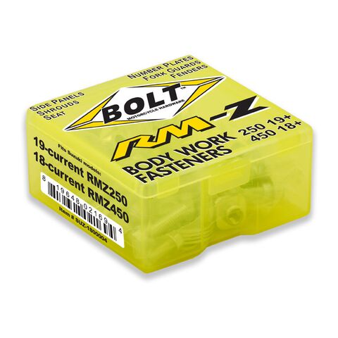 Bolt Hardware Full Plastics Fastener Kit Suzuki RMZ 250 / RMZ 450 2018-2026