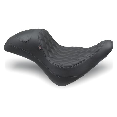 Mustang One-Piece Extreme Fastback Seat For Harley Softail Fat Boy 2018-2025