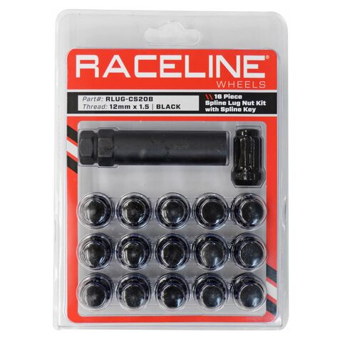Raceline Spline Lug Nut Kit w/ Key 12MM x 1.5