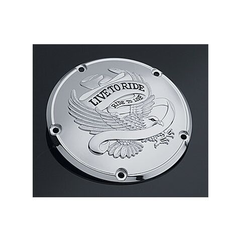 Milwaukee Twins Live To Ride Derby Cover For Harley Big Twin 1999-2018