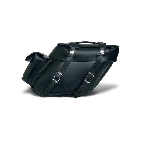 Leatherworks Wide Angle Box Top Throwover Saddlebags With Rear Pockets