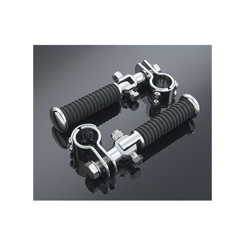 Milwaukee Twins Rubber Footpeg Set With Clamp-On Mount