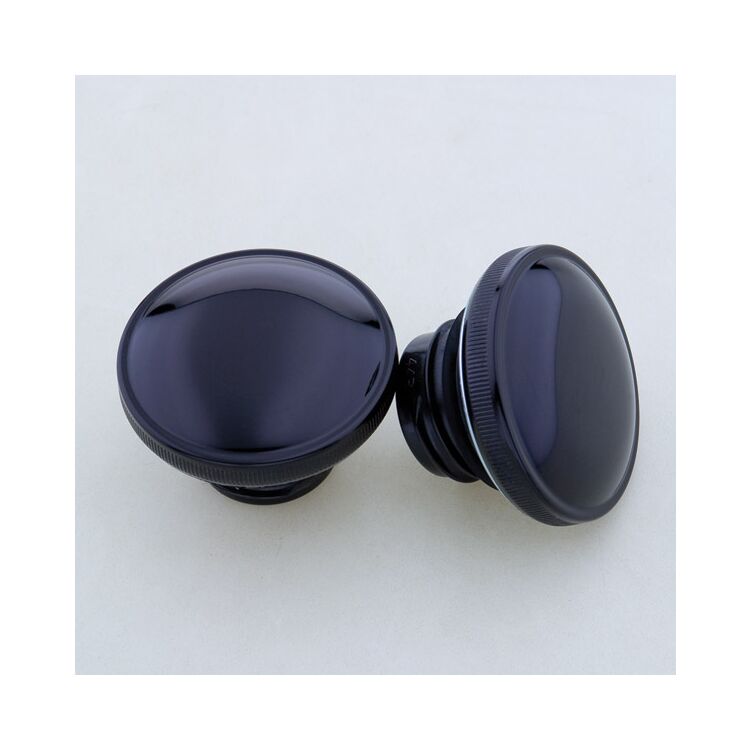 Milwaukee Twins Steel Gas Cap Set For Harley 1984-1996