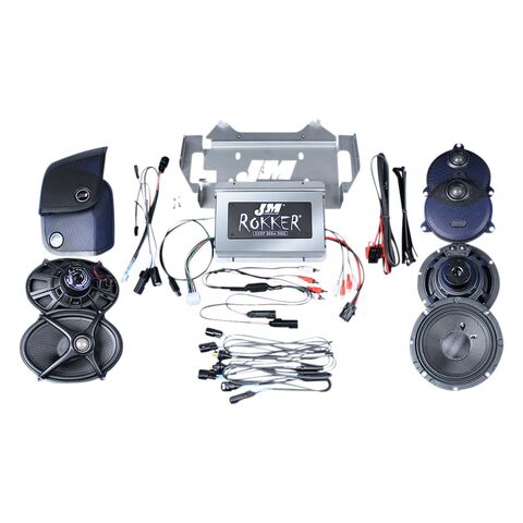 J&M Rokker XXR Extreme 800w 4 Speaker Amp Install Kit For Harley FLHX 2014-2023