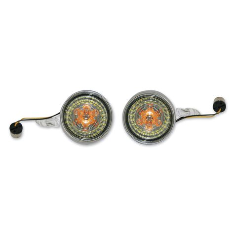 Custom Dynamics ProBEAM Dynamic Ringz LED Turn Signals For HDI Harley Bullet Style Turn Signals