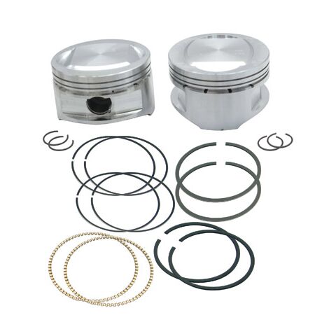 S&S Cycle Piston Kit, 3.437" Bore, 10.3:1 For Harley 1999-2006