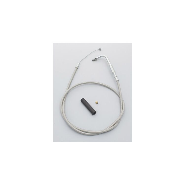 Motion Pro Stainless Armor Coat Throttle Cable For Harley Touring 1990-1995