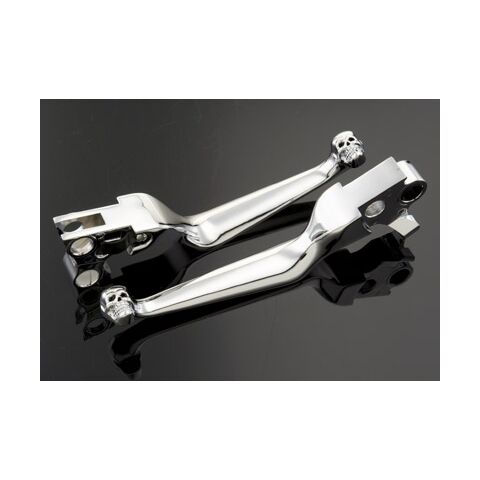 Milwaukee Twins Skull Lever Set For Harley For Harley Big Twin / Sportster 1996-2017