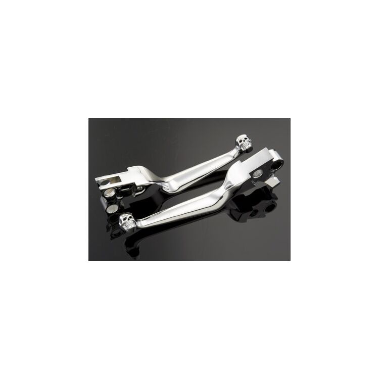 Milwaukee Twins Skull Lever Set For Harley For Harley Big Twin / Sportster 1996-2017