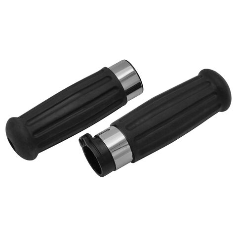 Milwaukee Twins Antique Style Grip Set For Harley With Dual Cable Throttle