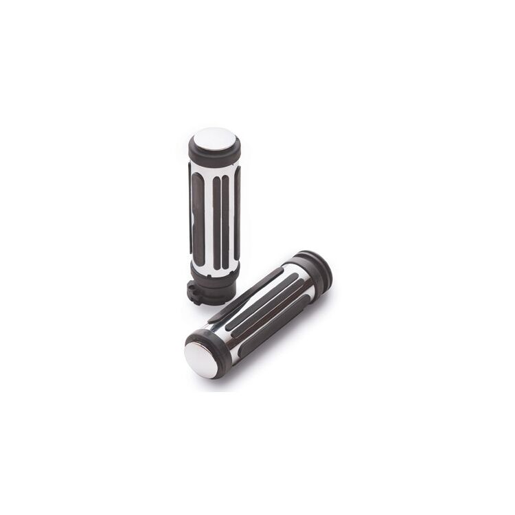 Milwaukee Twins Rubber Grip Set For Harley With Dual Cable Throttle