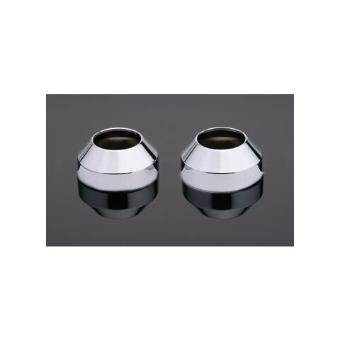 Milwaukee Twins Fork Boot Caps For Harley Softail / Dyna 1980-2012