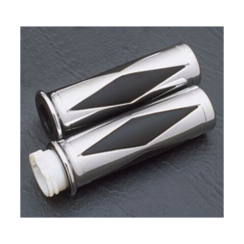 Milwaukee Twins Diamond Insert Grips For Harley With Dual Cable Throttle