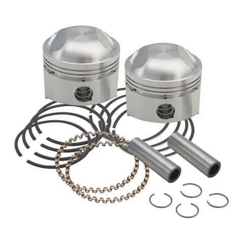 S&S Cycle Piston Kit 3.437" Bore, 8:1 For Harley 1941-1978