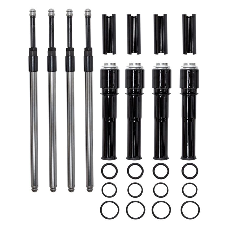 S&S Cycle Quickee Pushrods Kit With Gloss Black Covers For Harley M8 2017-2025