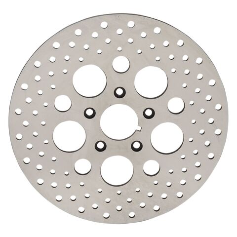 Drag Specialties 11.5" Drilled Stainless Steel Front Brake Rotor For Harley 1984-1999