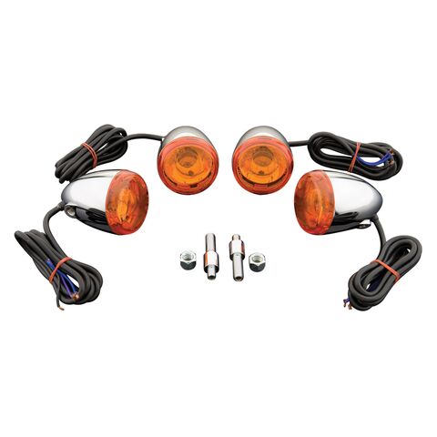 Milwaukee Twins Deuce Style Directional Light Kit For Harley FX 1985-2006