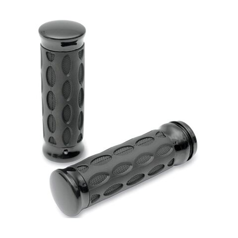 Drag Specialties Custom Rubber Grips For Harley With Dual Cable Throttle