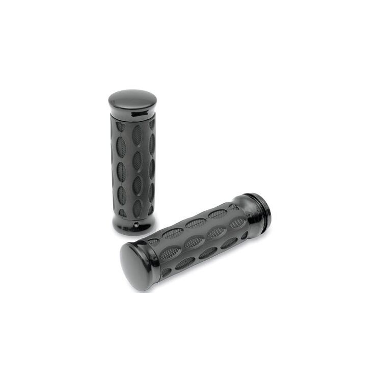 Drag Specialties Custom Rubber Grips For Harley With Dual Cable Throttle