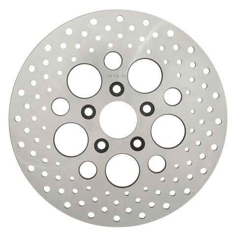 Drag Specialties 11.5" Drilled Stainless Steel Rear Brake Rotor For Harley 1992-1999