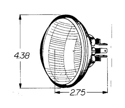 Milwaukee Twins Replacement Sealed Beam Bulb For 4 1/2" Mini Headlight