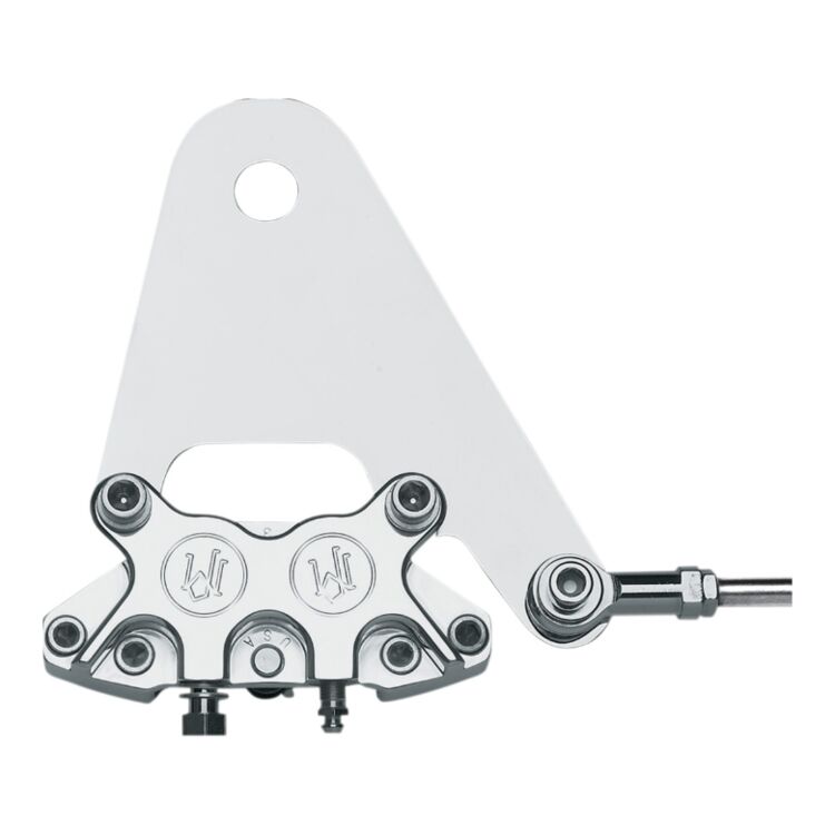 Performance Machine 4 Piston Classic Rear Caliper And Bracket For Rigid Frames
